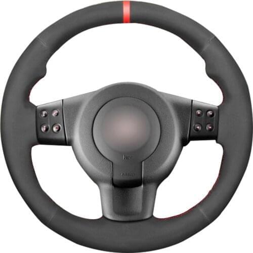 Hand-stitched Black Suede Car Steering Wheel Cover for Seat Leon FR|Cupra MK2 1P Ibiza FR 6L 2005 2006 2007-2009