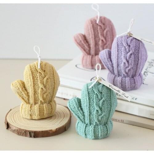 Woolen Gloves Candle Silicone Mold Soap Wax Resin Making Christmas Winter Chocolate Biscuit Mousse 3D Table Baking Decoration