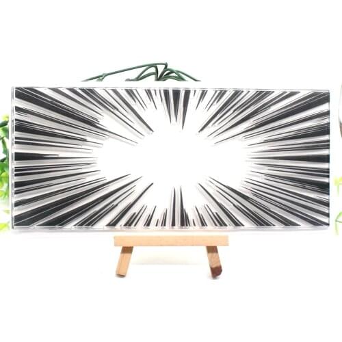 KSCRAFT Sunburst Slimline Transparent Clear Silicone Stamp/Seal for DIY scrapbooking/photo album Decorative clear stamp sheets