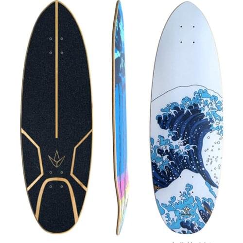 Skateboard Deck 32X9.8 Inches, 3 Layers of Bamboo + 2 Layers of Glass Fiber Board, A Gift for Children Skateboarding Beginners