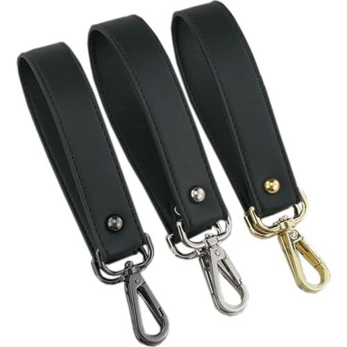 Replacement Handbag Strap Serpentine Short Purse Strap Solid Color Handles Bag Belt With Metal Buckle Bag Accessories Wholesale