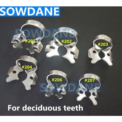 Dental Oral Care Endodontic Restorative Rubber Dam Clamp Rubber Barrier Clip for Deciduous Teeth Tooth Orthodontic Material