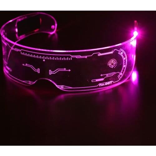 LED Luminous Glasses Electronic Visor Glasses Light Up Glasses Prop For Festival KTV Bar Party Performance Christmas Light