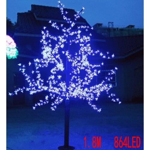 1.8M Height LED Artificial Cherry Blossom Trees Christmas Light 864pcs LED Bulbs 110/220VAC Rainproof fairy garden decor