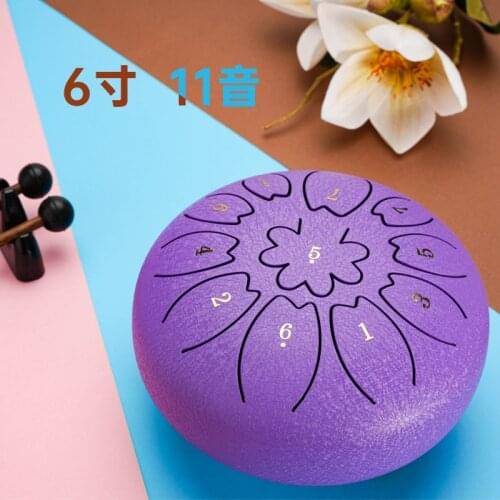 6 Inch Mini 11 Tone Steel Tongue Drum Percussion Instrument With Drumsticks Can Produce A Clean Ethereal Buddha-Like Sound