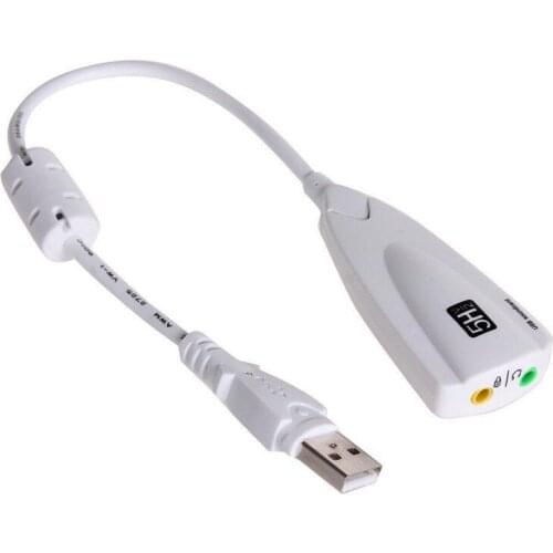 External Sound Card USB 2.0 to Jack 3.5mm 3D Audio Headset Microphone 7.1 Channel 5HV2 Adapter For Laptop Professional
