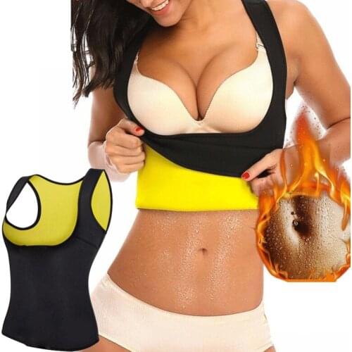 YIBER Neoprene Shapwear Slimming Waist Trainer Body Shapwear Plus Size T-Shirt Tops Abdomen Tummy Control Women Tops XXXL