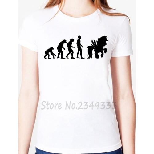 Evolution of human unicorn Print Women tshirt Modal Casual Loose Funny t shirts For Lady Top Tee Drop Ship SH-48