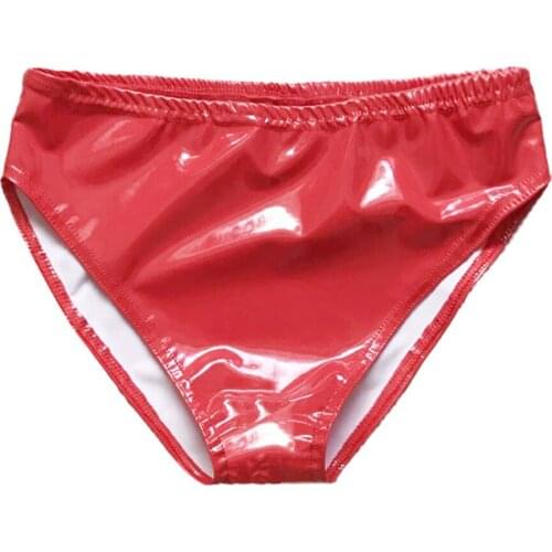 Faux Leather Briefs Women Sexy Slink Shiny Wet Look Panties Bikini Thong Brief Clubwear Exotic Lingerie M-3XL 3 Styles