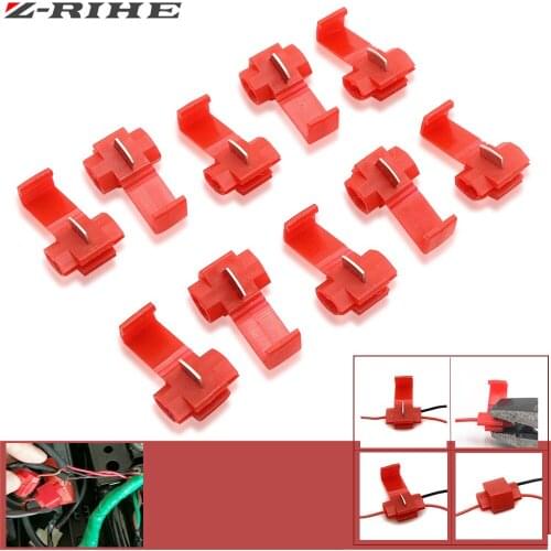 10/set Electric Wire Spade Terminal Quick Splice Crimp Terminal Wire Connect FOR Scotch Lock Quick Car Splice Terminal 22-18 AWG