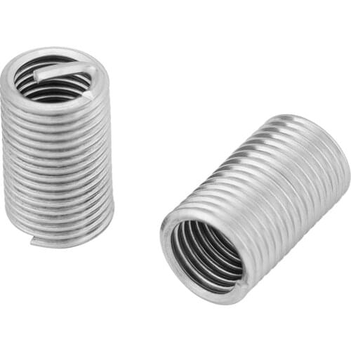 10Pcs Stainless Steel Wire Thread Insert Helical Screw Wire Sleeve Inserts Helicoil Thread Repair Insert Kit Fastener M8x1.25x3D
