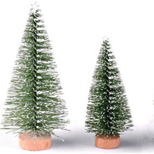 2pcs /Lot Christmas Tree Miniature Figurines Christmas Decoration Snow Houses Figurines Fairy Home Festival Decoration
