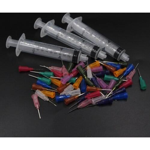 50pcs SMT SMD PCB Solder Paste Adhesive Glue Liquid Dispenser+Dispensing Needle Welding Fluxes