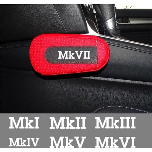 Car soft leather leg pads knee pads seat support Accessories For ABT Volkswagen Passat Tiguan Golf 5 Scirocco Beetle Jetta