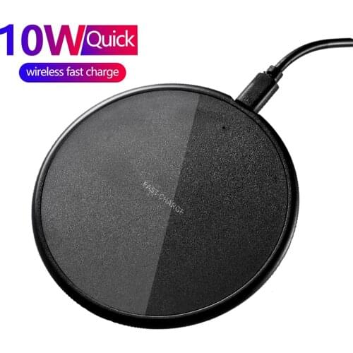 10W Fast Wireless Charger Smart Quick Charge 3.0 For Samsung Mobile Phone Chargers Qi Charging Pad for IPhone X XR XS 8 Plus