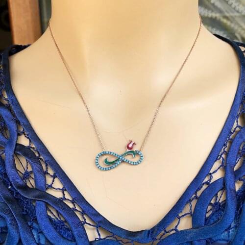 Endless Tulip 925 Sterling Silver Necklace Women Girls Gift Jewelry Accessories Fashion Handmade Elegant Chain