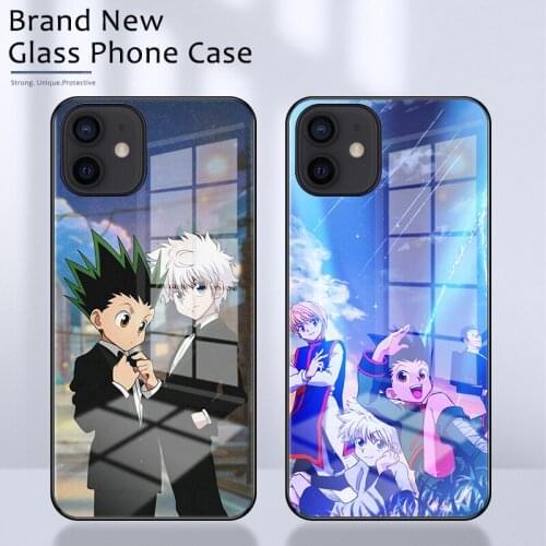 Hunter X Hunter Killua Zoldyck Anime Phone Cases for IPhone 12 11 Pro Max X XS XR 7 8 7Plus 8Plus SE2020 TPU Tempered Glass Phon