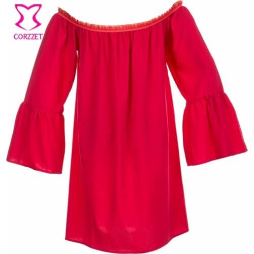 Женские красные рубашки CORZZET China At AliExpress