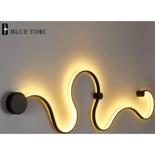 Decoration LED Wall Lights for Living Room Bedroom Dining Room Kitchen Decor Lights Wall Lamps Wall Sconces AC 110V 220V Black