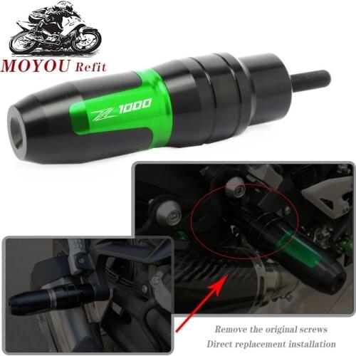 For KAWASAKI Z1000 Z 1000 Z1000SX NINJA 1000 Motorcycle CNC Aluminum Frame Crash Pads Exhaust Sliders Crash Protector With logo