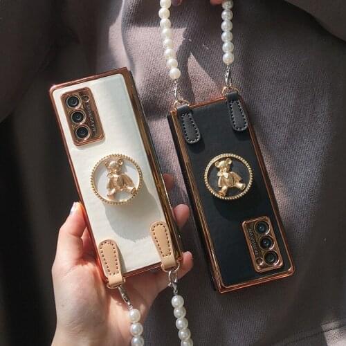 FOR Samsung fold2 shell film integrated mobile phone shell W21 rope inclined cross protective cover Z fold2 folding screen w2021