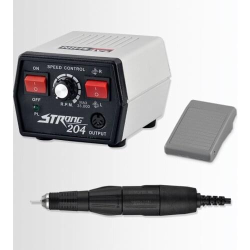 Strong 204 65W Electric Nail Drill Machine 35000rpm Strong 210 102L Handpiece Electric Manicure Set Pedicure Machine Equipment