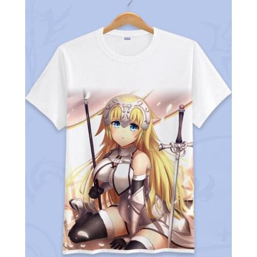 Fate Grand Order Cosplay T Shirt Mash Kyrielight Joan of Arc Summer T-Shirts Japanese Anime Cartoon Top Tee Cosplay Costume