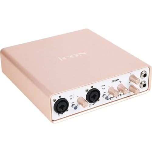 ICON Uports 6 USB recording interface provides an audio input and output USB External Sound card 24-Bit 96/192KHz 4-In/2-Out USB