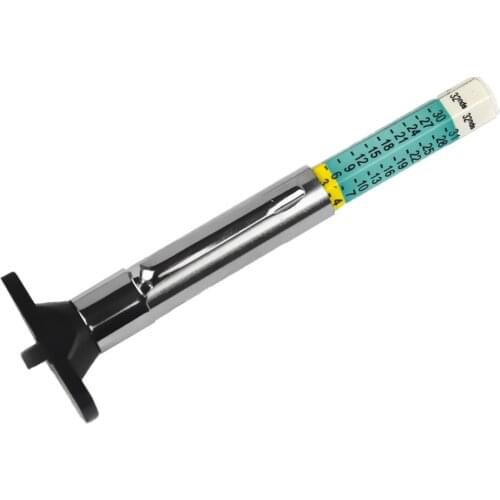 Tire Tread Depth Gauge (Color Coded), Accurate Measurement Tools - Depth Range: 1-25mm, Green