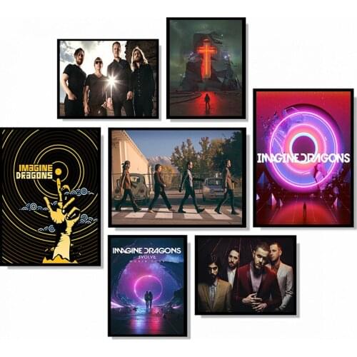 Imagine Dragons Evolve Pop Music Group Posters Nordic Prints Wall Art Canvas Painting Wall Pictures For Living Room Decor
