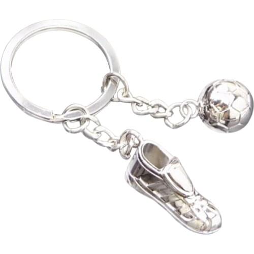 Creative 2018 Football Game Soccer Shoes 3D Key Chains Metal Ring Pendant Gifts