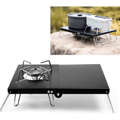Mini Camping Table Heat Shield Gas Stove Stand Camping Stove Folding Table For SOTO ST-310/ST330/CB-JCB /TRB250 Gas Burners