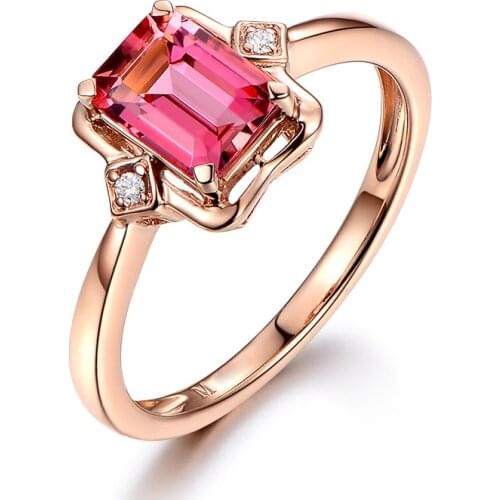 MOONROCY Crystal Ring Rose Gold Color Red Oval Party Wedding Rings OL Jewelry Wholesale for Women Girls Gift Dropshipping