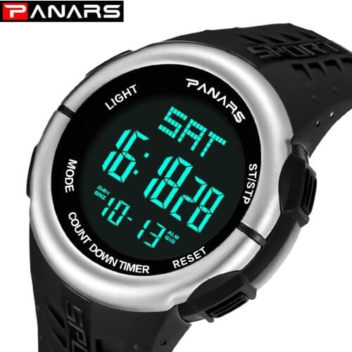 SYNOKE Mens Digital Watch Luminous Countdown Alarm Sports Watches Dual 2 time Water Resistant Sports Wristwatch Relojes Hombre