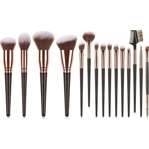 Metal Makeup Brushes Set 1-4-6-8-12pcs Cosmetic Face Foundation Powder Eyeshadow Blush Lip Plating Make Up Brush Kit Maquiagem