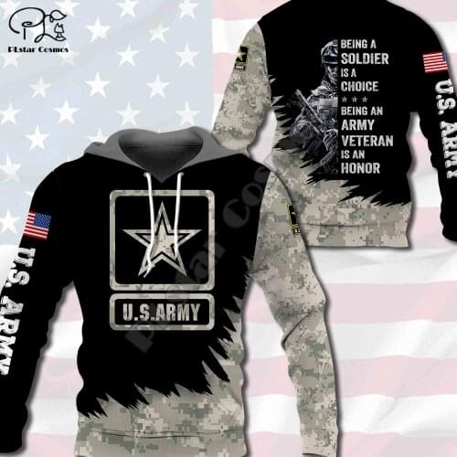 NewFashion Newest USA Eagle Military Army Suits Soldier Veteran Camo Pullover 3DPrint Men/Women Harajuku Funny Casual Hoodies 24