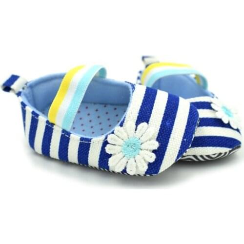 Baby girl Cotton Soft-soled Anti-Slip Walking Shoes Flower stripe rainbow band elastic band prewalker shoes First Walkers