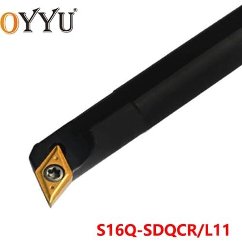 OYYU 16mm Boring Bar S16Q-SDQCR11 S16Q-SDQCL11 Turning Tool Shank use Carbide Inserts DCMT Internal Lathe Tools Cutting Holder