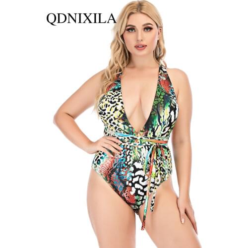 QDNIXILA Leopard Swimwear