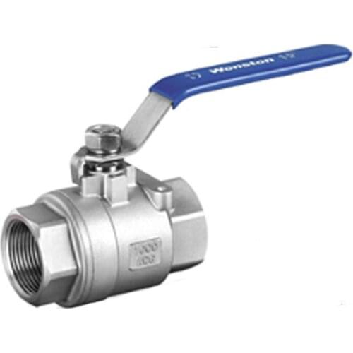 Stainless Steel SS 304 Pipe Two-piece Ball Valve Female Threaded 1/4" 3/8" 3/4" 1" 1-1/4" Sanitary ON-OFF Ball Valve Straight