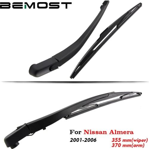 BEMOST Car Rear Windshield Wiper Arm Blade Brushes For Nissan Almera Hatchback 2001 To 2006 Windscreen Washer Auto Accessories