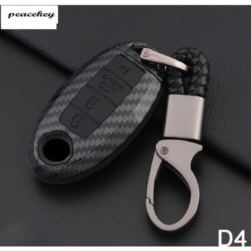 Carbon Fiber Silicone Car Remote Key Cover Case For Nissan Qashqai J10 J11 note micra X-Trail t31 t32 kicks Tiida Pathfinder