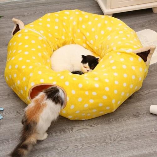 Collapsible Pet Cat Toy Cat Bed Cat Tunnel House Small Dogs Cats Training Toy Cat Tunnel Tube Pet Interactive Play Toys