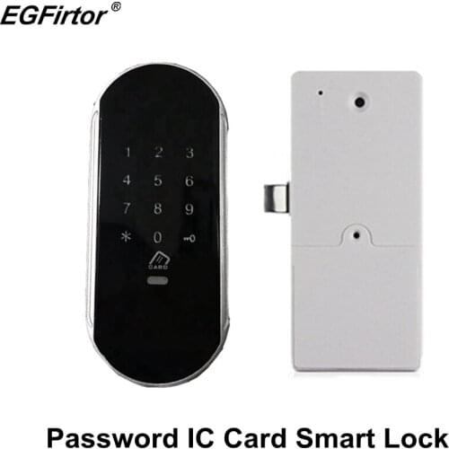 Smart Password Door Lock Electric Cabinate Alarm Window Home IC Card Smart Lock For Bathroom GYM Sensor Lock File Cabinet
