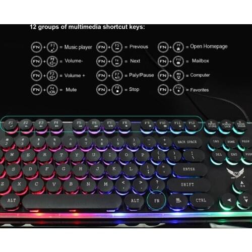 Gaming Keyboard USB Backlit Wired Keyboard for Game Laptop PC Computer Games