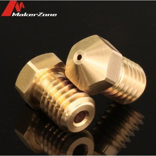 High Quality Series Brass V6 Nozzles for 3D Printer 0.4mm M6 Threaded Nozzle for Titan Extruder 3D Nozzles V5 V6 J-Head Hotend