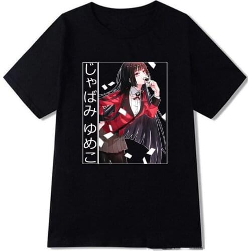 Kakegurui Funny T Shirt Woman Kawaii Summer Tops Cartoon Graphic Tees Fashion Unisex T-shirt Harajuku