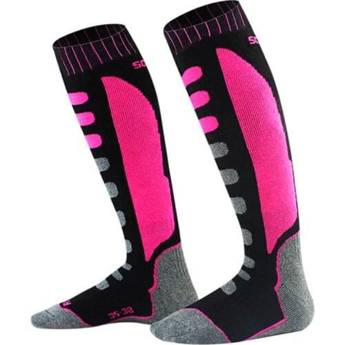 Winter Thicken Warm Women Hiking Skiing Skating Socks Female Womens Thermal Cotton Snowboard Socks Long Knee High Sock Warmers