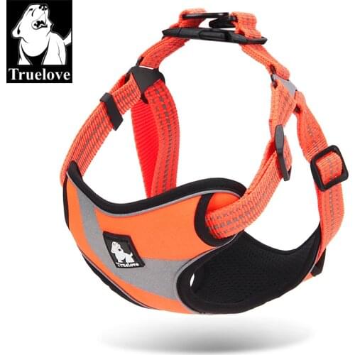 Truelove dog harness guarantee night walking safe reflective strips no pull adjustable Easy to wear off pet vest product TLH5991