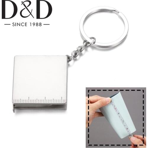 1Pc Metal Tape Measure Retractable Measure Ruler Multifunctional Keychain Patchwork Ruler DIY Sewing Tailor Accessories